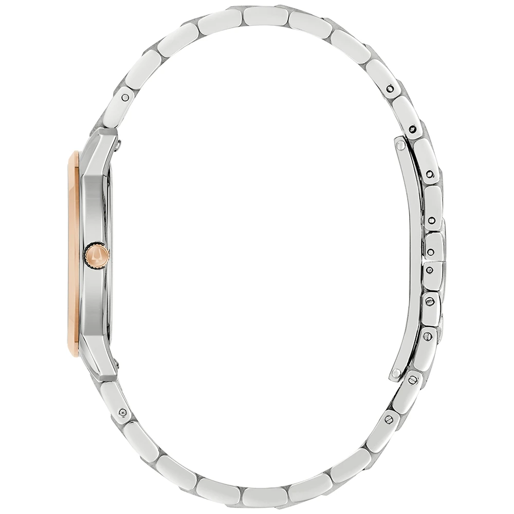Bulova Classic Quartz, Stainless Steel Silver, 31mm Ladies' Watch 98M140