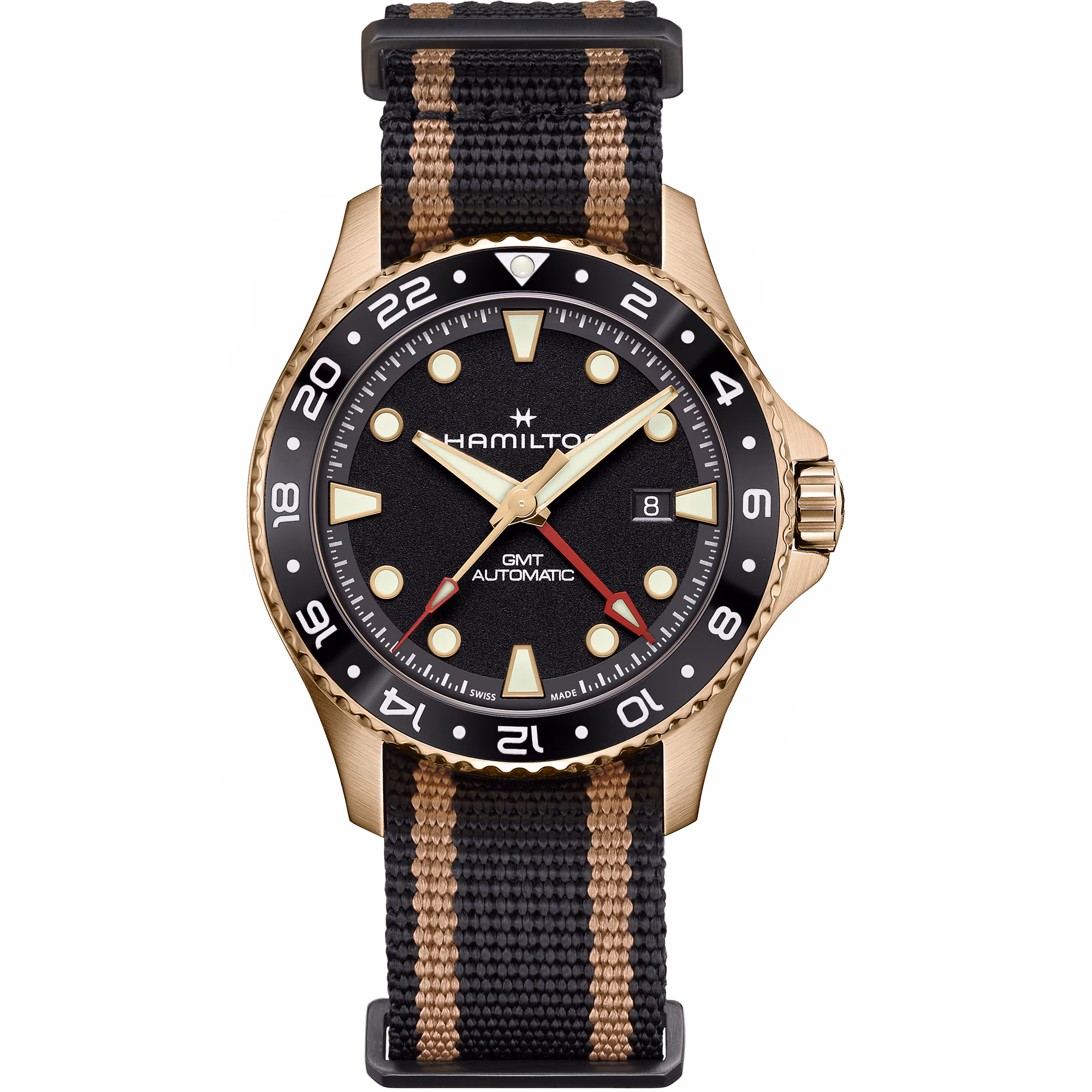 Hamilton KHAKI NAVY SCUBA AUTOMATIC GMT 43MM BRONZE men's watch H82565930