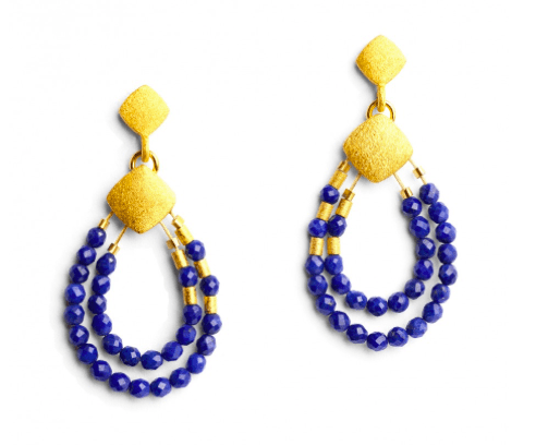 Bernd Wolf Climini earrings lapis lazuli 15574236