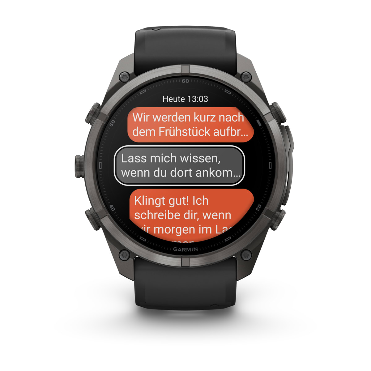 Garmin fēnix® 9 Pro inReach® - 51 mm AMOLED Sapphire Carbon Gray DLC Titanium with Black/Pebble Gray Silicone Band 010-04337-11