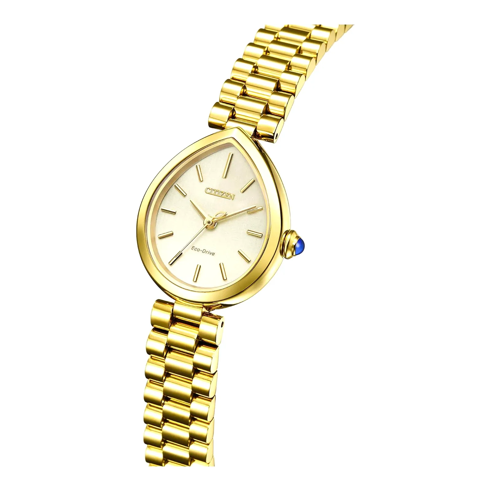 Citizen L Rainell Eco-Drive Gold Tone White Ladies Watch EM1208-53A