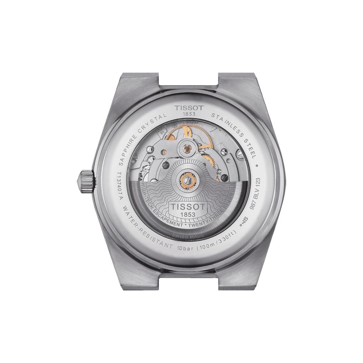 Tissot PRX Gradient Herrenuhr T137.407.11.351.01 Set mit hellblauem Kautschukband