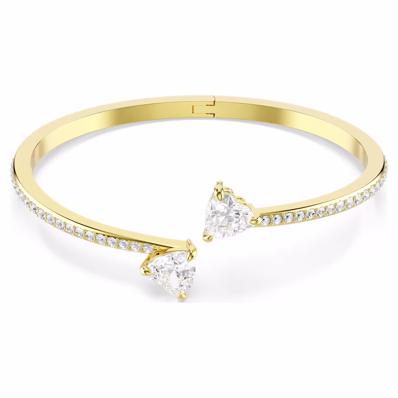 Swarovski Mesmera Armreif Herz, Weiß, 18k vergoldet
