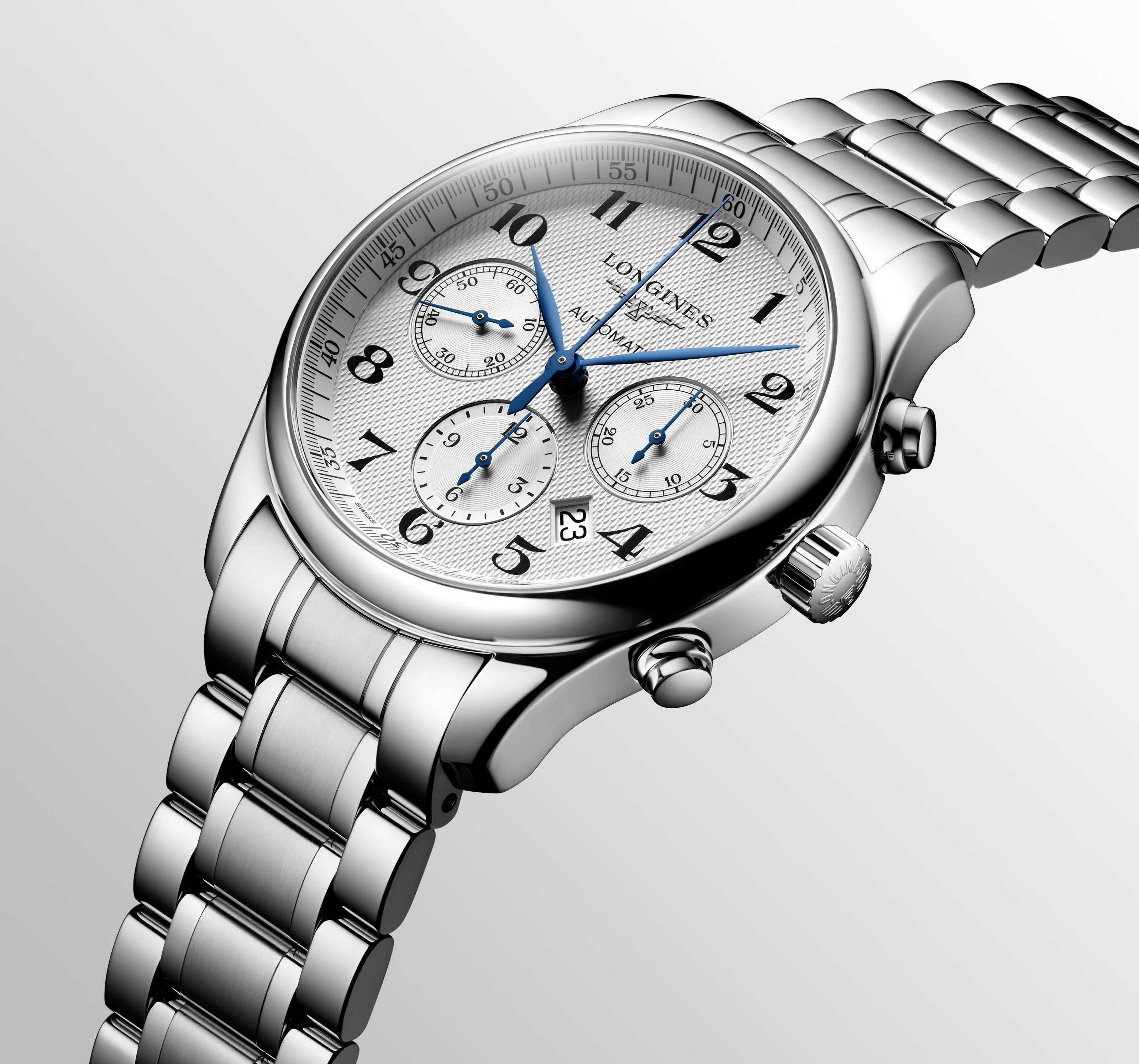 Longines Master Collection Chronograph Silver Stainless Steel Bracelet Men's Watch L2.759.4.78.6