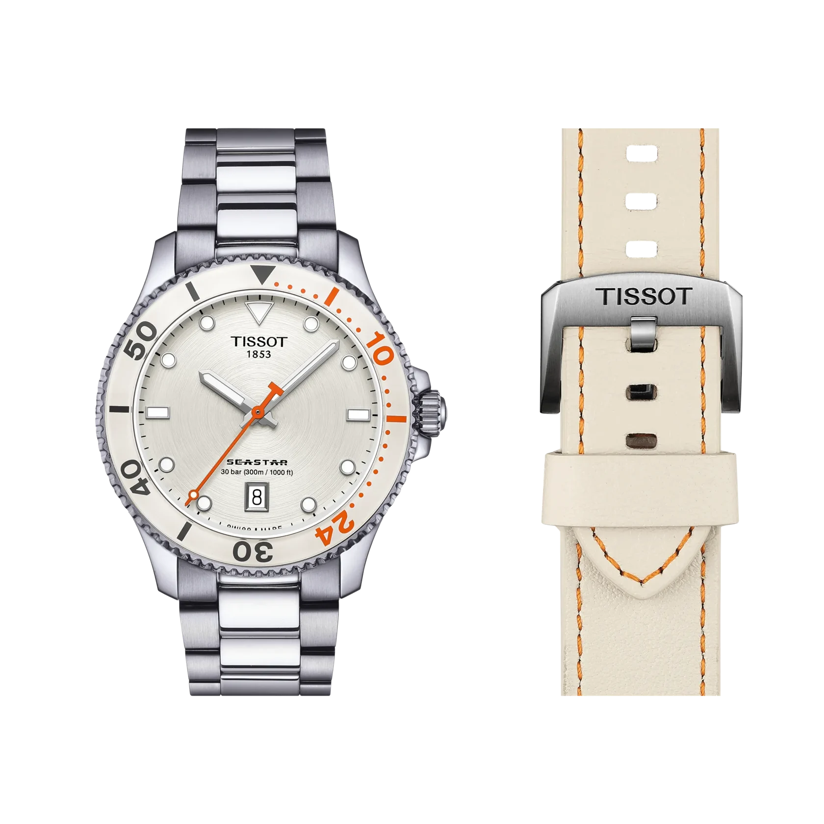 Tissot Seastar FIBA ​​Women's Basketball World Cup 2026, 40mm, Swiss quartz movement, silver men's watch T120.410.11.011.00