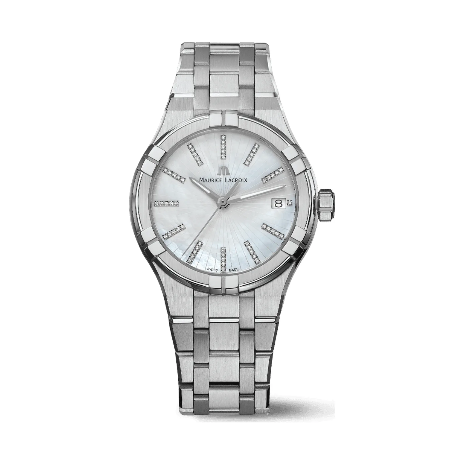 Maurice Lacroix Aikon Quartz Date 35 mm Quartz steel bracelet Women's Watch AI1106-SS002-170-1