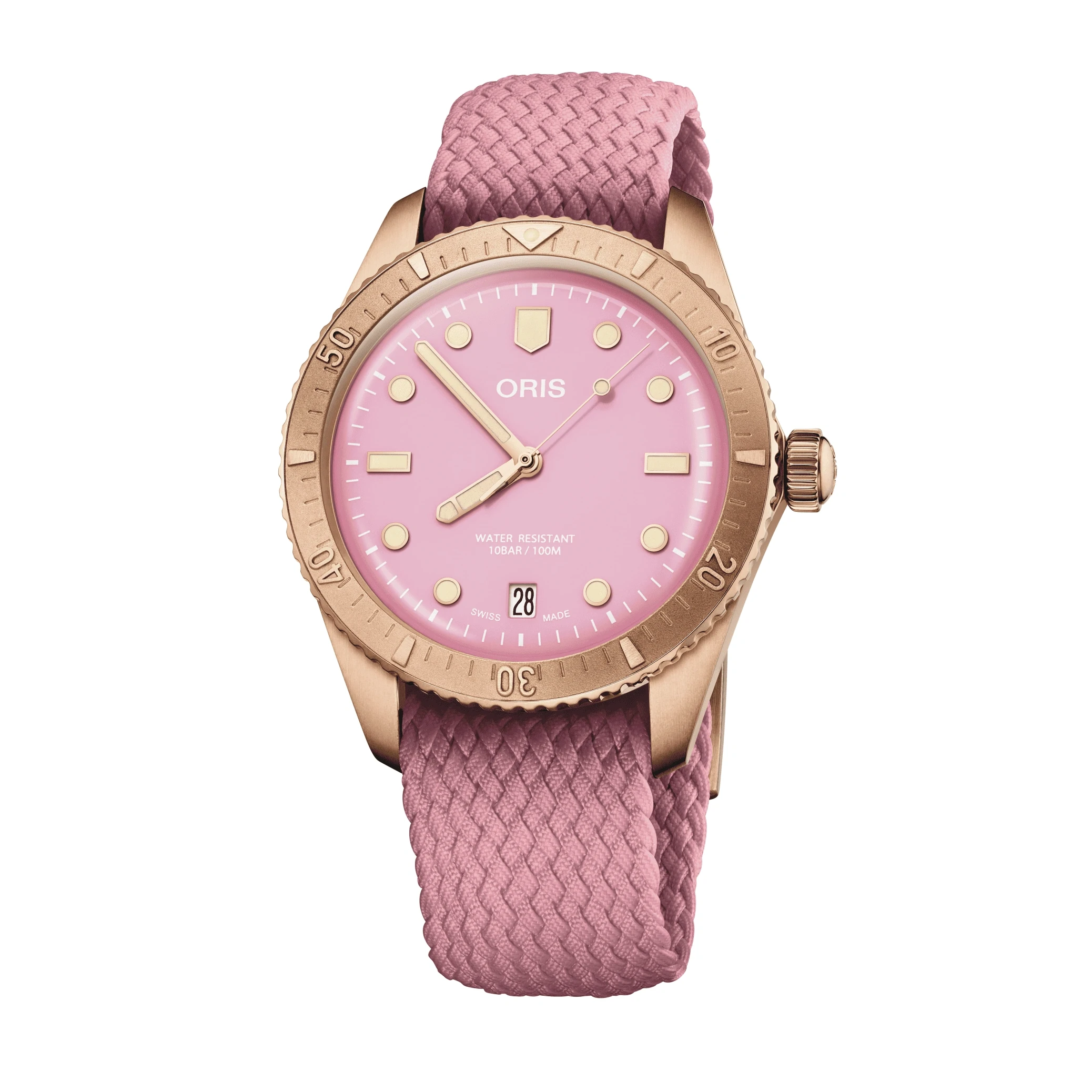 Oris Divers Sixty-Five Cotton Candy 38mm Green ladies' watch 01 733 7771 3158-07 3 19 04BRS
