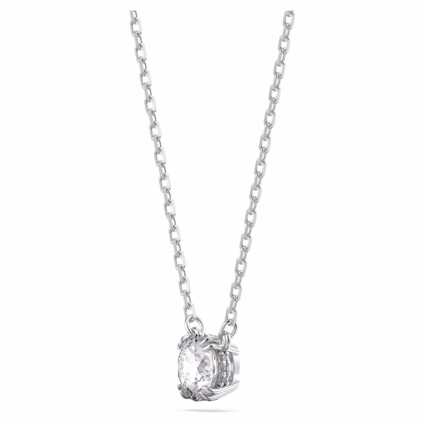 Swarovski Stilla Set Round Cut, White, Rhodium Plated