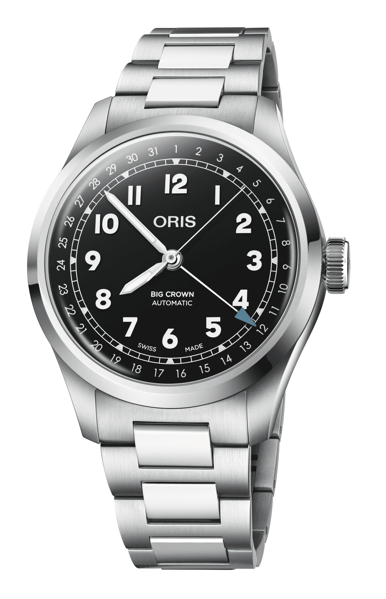 Oris Big Crown Pointer Date, 40mm, stainless steel, 38-hour power reserve, black men's watch 01 754 7798 4064-07 8 20 06