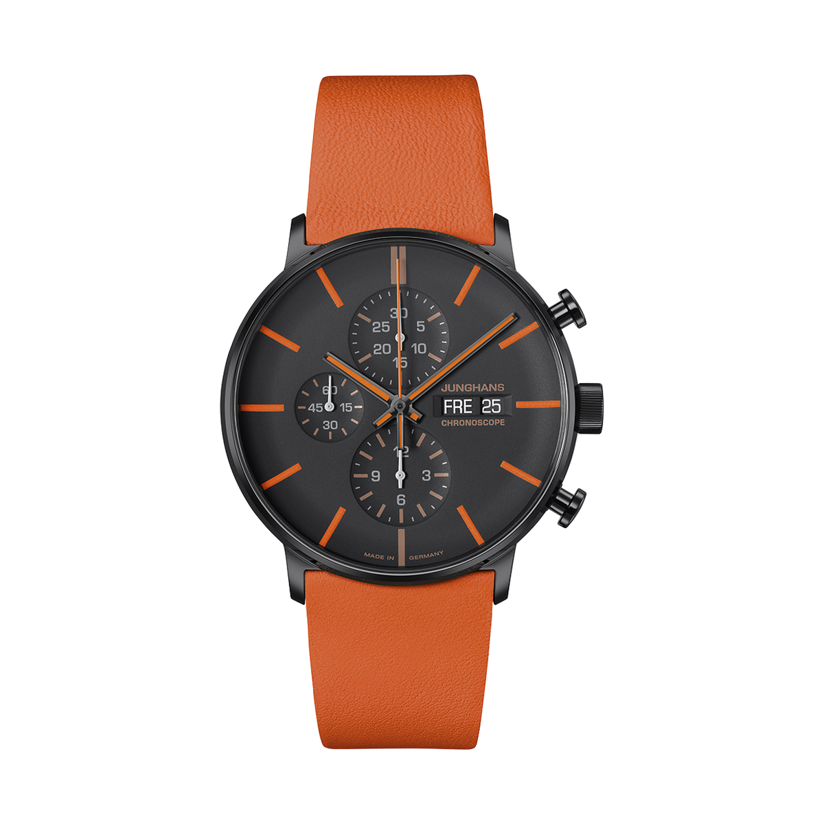 Junghans FORM A Chronoscope 027/4370.00 orange men's watch
