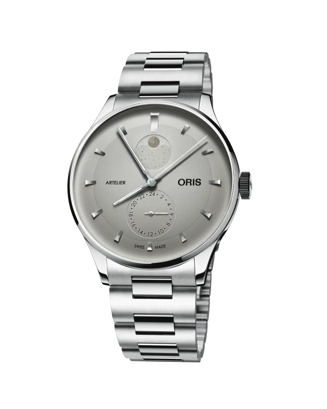 Oris Artelier Complication, 39.50 mm, stainless steel, white men's watch 01 782 7811 4051-07 8 20 20