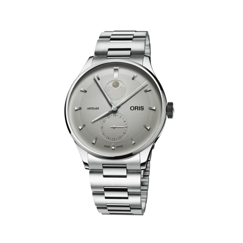 Oris Artelier Complication, 39.50 mm, stainless steel, white men's watch 01 782 7811 4051-07 8 20 20