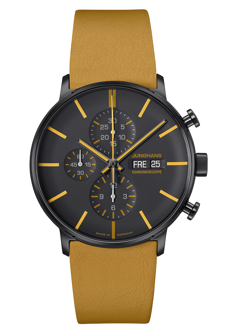 Junghans FORM A Chronoscope 027/4372.00 yellow men's watch