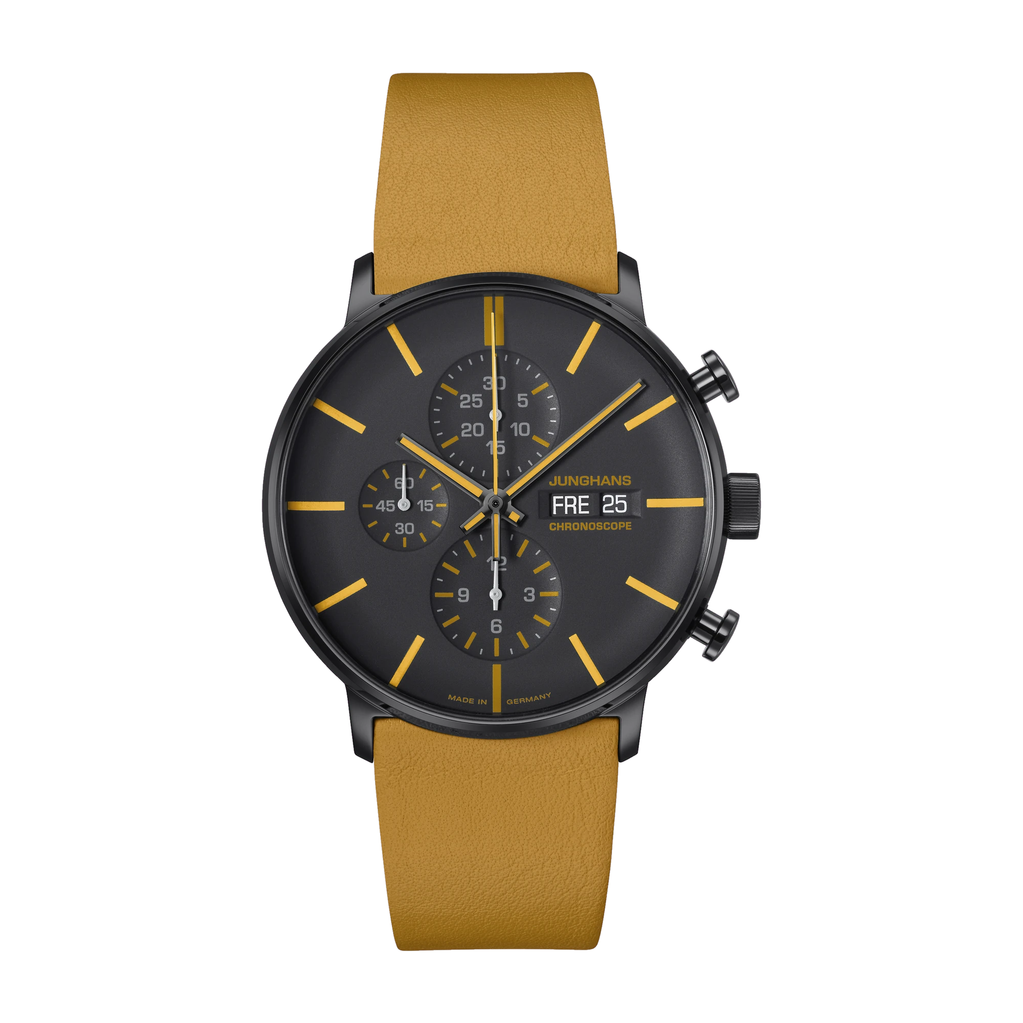 Junghans FORM A Chronoscope 027/4372.00 yellow men's watch