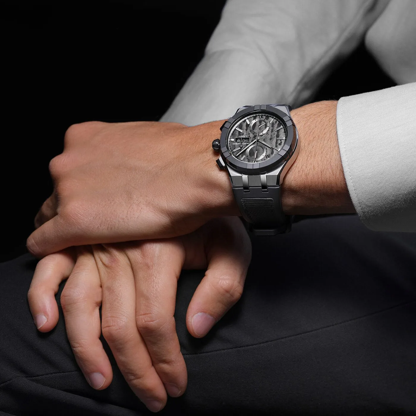 Maurice Lacroix Aikon-IC Carbon UD Chronograph 43 mm Automatic rubber strap Men's Watch AC6038-S1C34-330-3