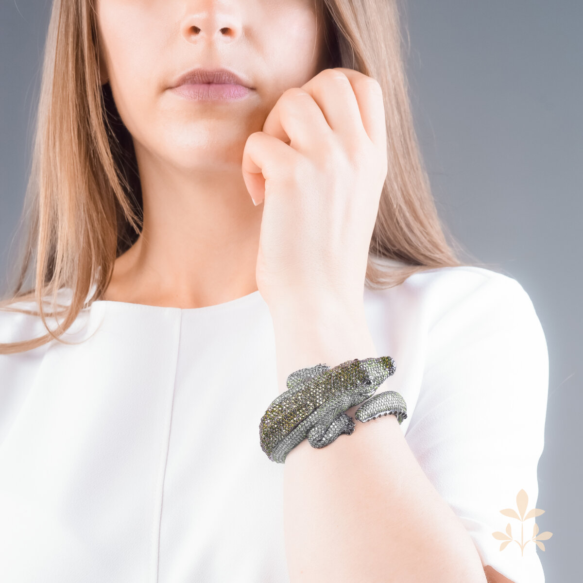 At the time Charles Crocodile Bangle SZA-5990-182-L
