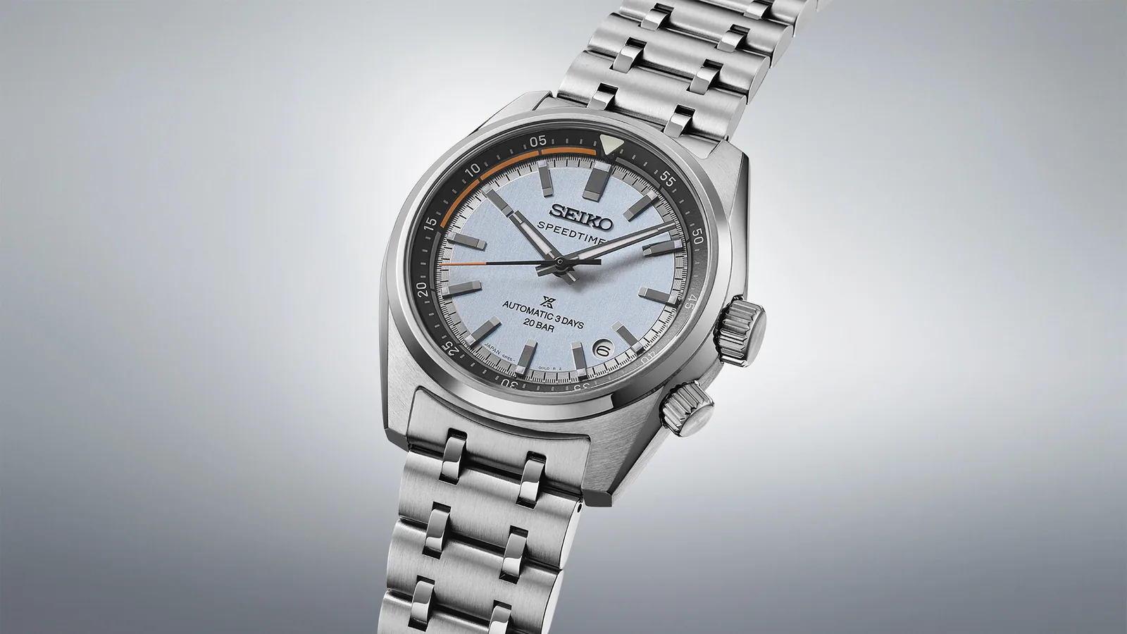 Seiko Prospex Speedtimer Automatic Light Blue Steel Bracelet Mens Watch HBC003J1