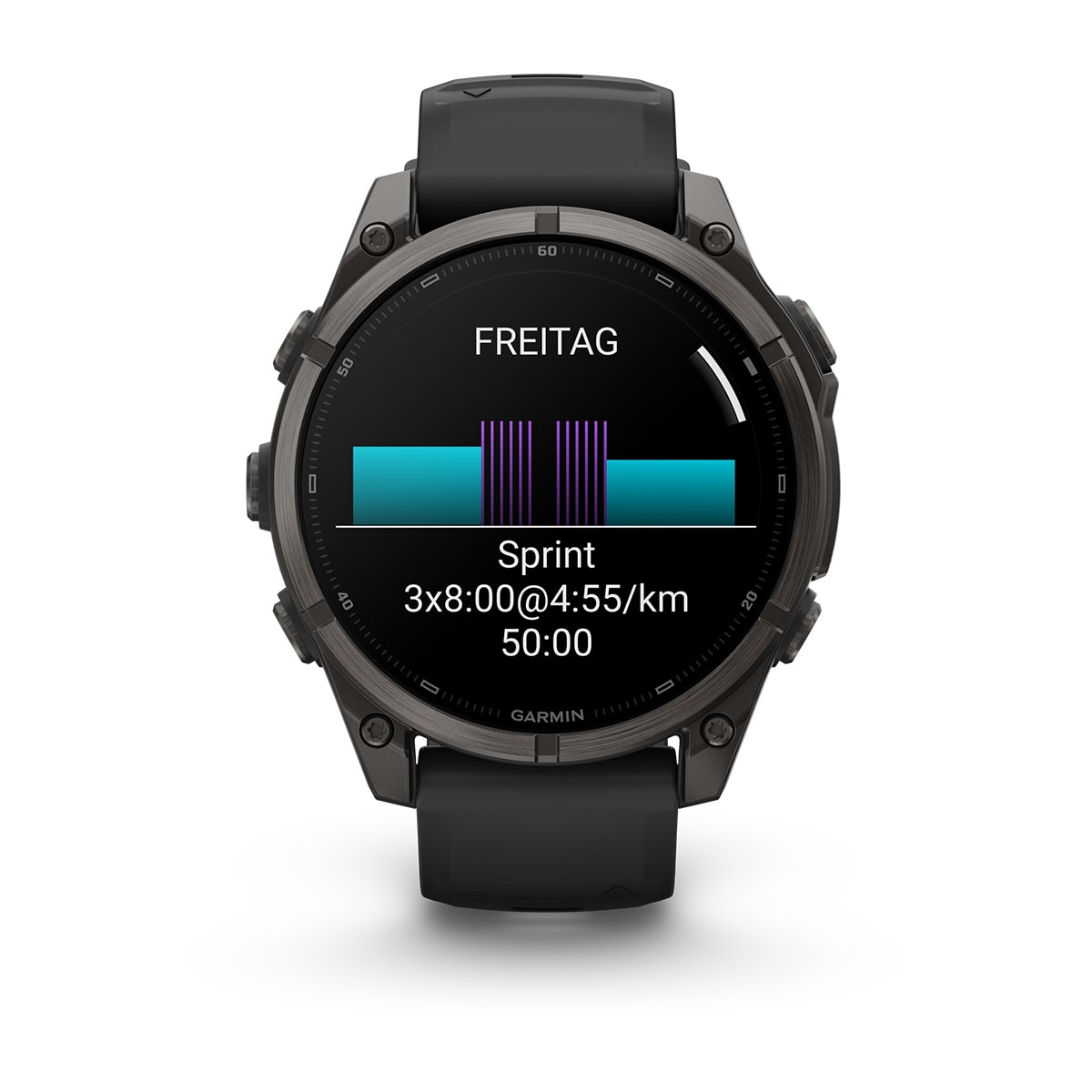 Garmin fēnix® 9 - 47 mm AMOLED Sapphire Black/Carbon Gray DLC Titanium with Black Silicone Band 010-04762-11