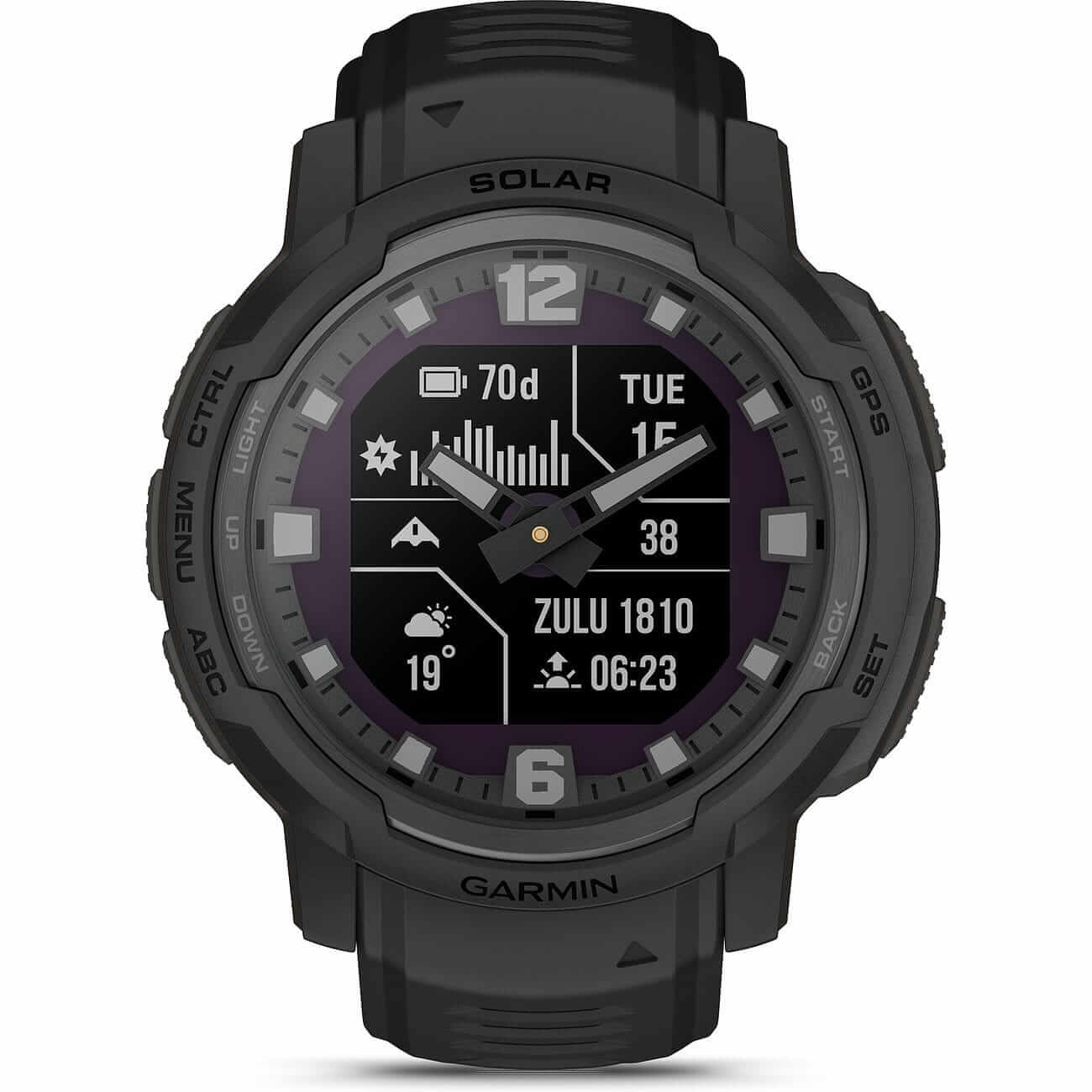 Garmin Instinct Crossover Solar Tactical Edition Black Men's Watch 010-02730-00