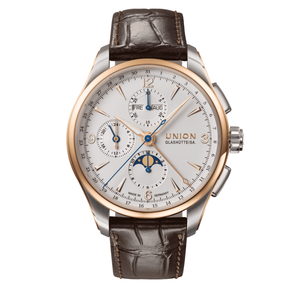 Union Glashütte Belisar Chronograph Moonphase 18KT Rose Gold Men's Watch D907.425.46.017.01