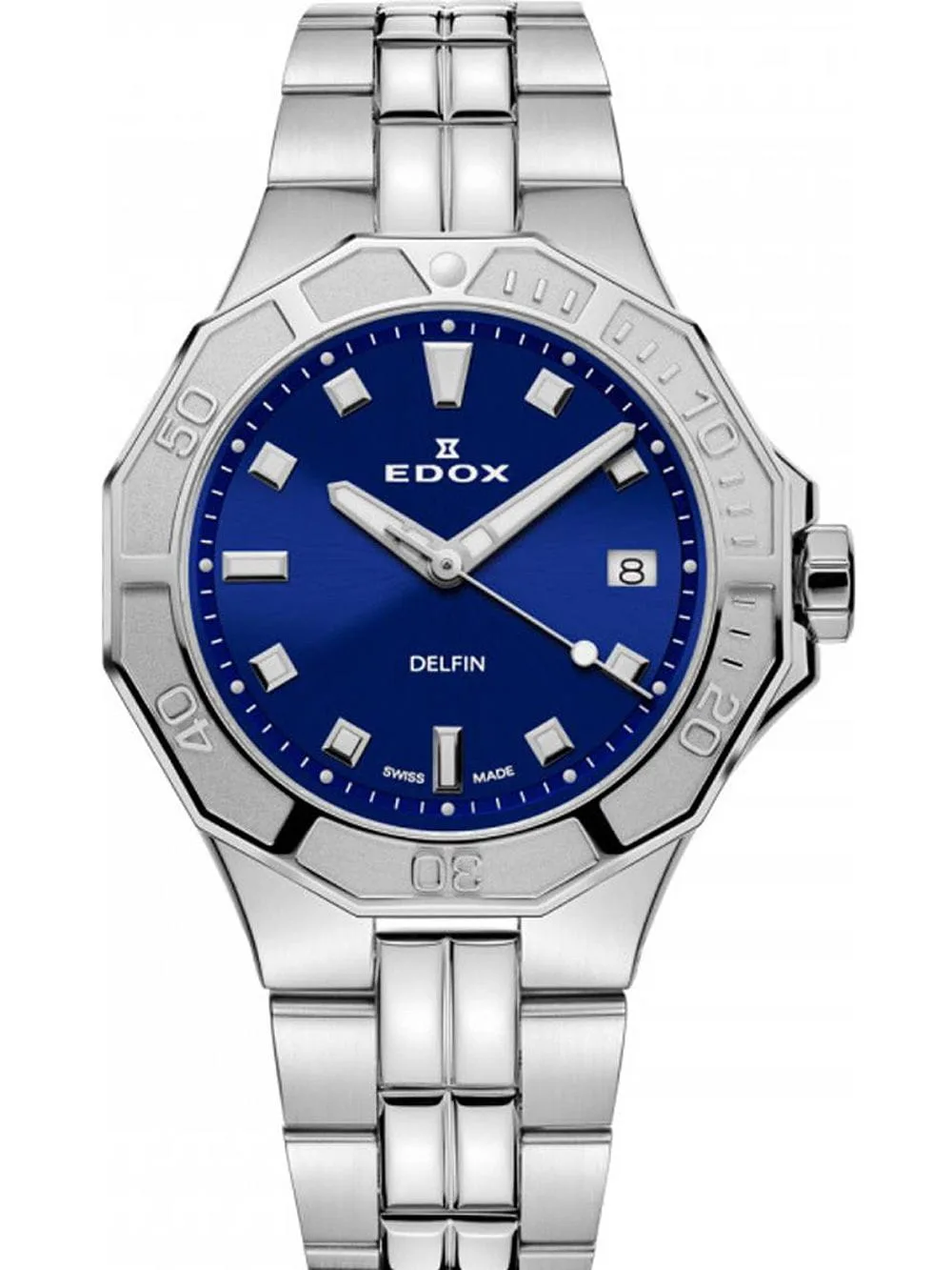 Edox Delfin Diver Date Lady Women's Watch 53020 3M BUN