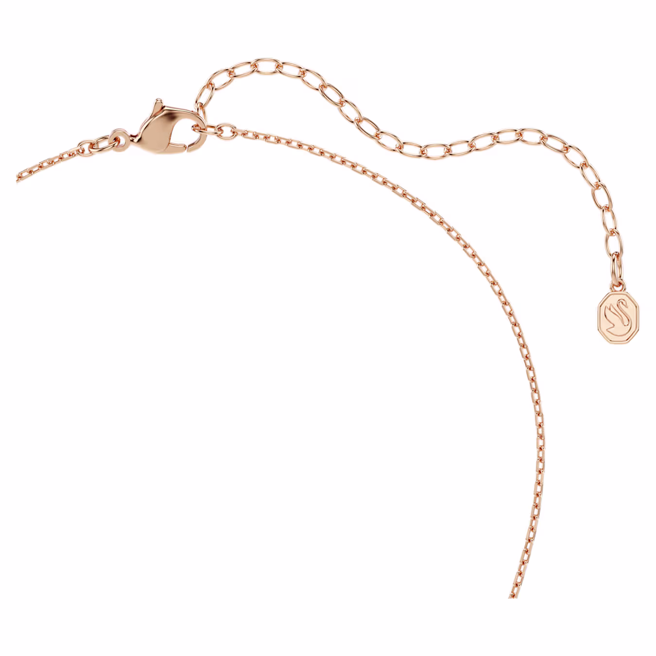 Swarovski Dextera pendant, round cut, white, rose gold alloy layer