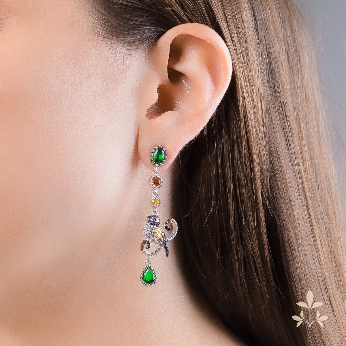 Back then Nighti Bird of Paradise Earrings SZA-2990-108