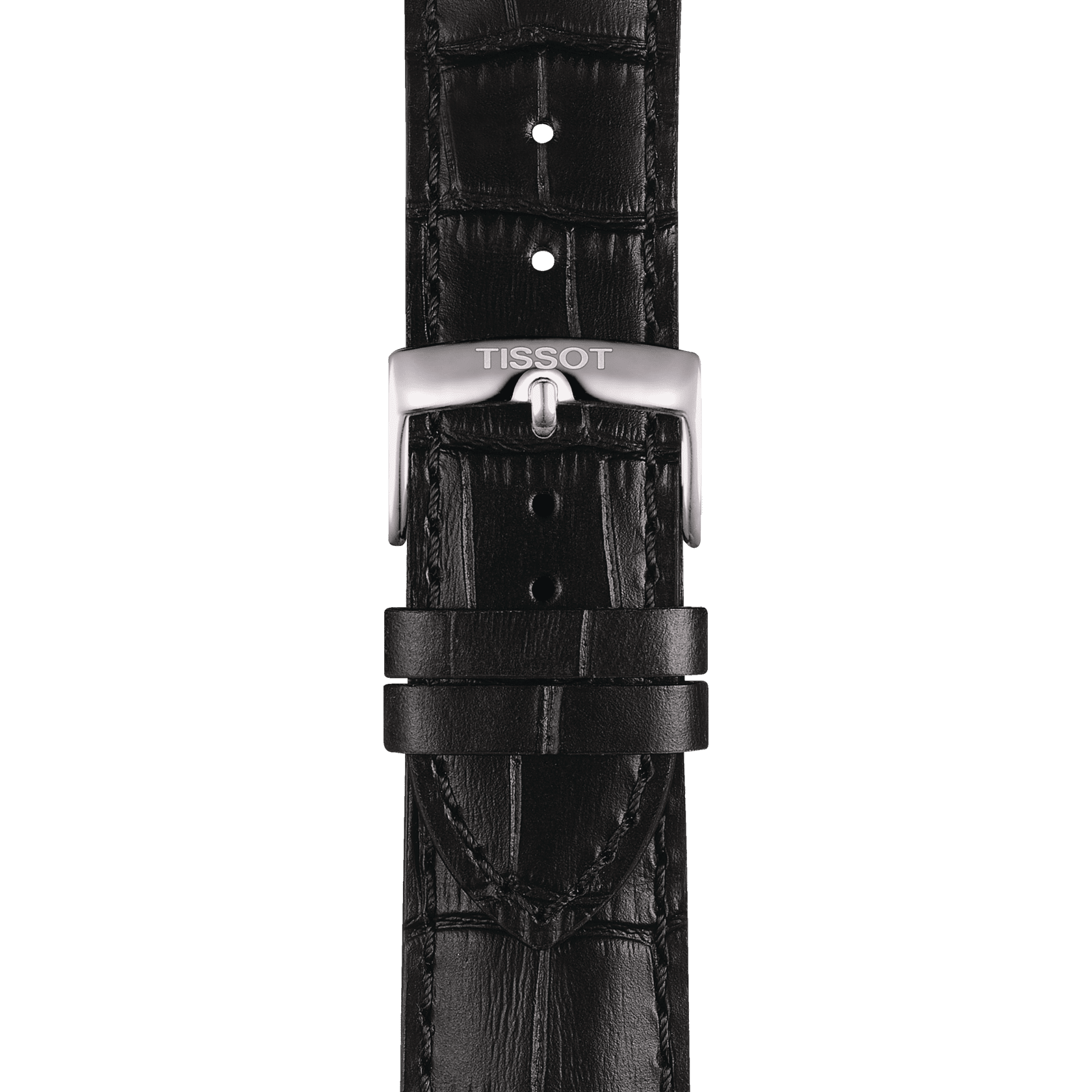 Tissot replacement strap leather black T852.013.405