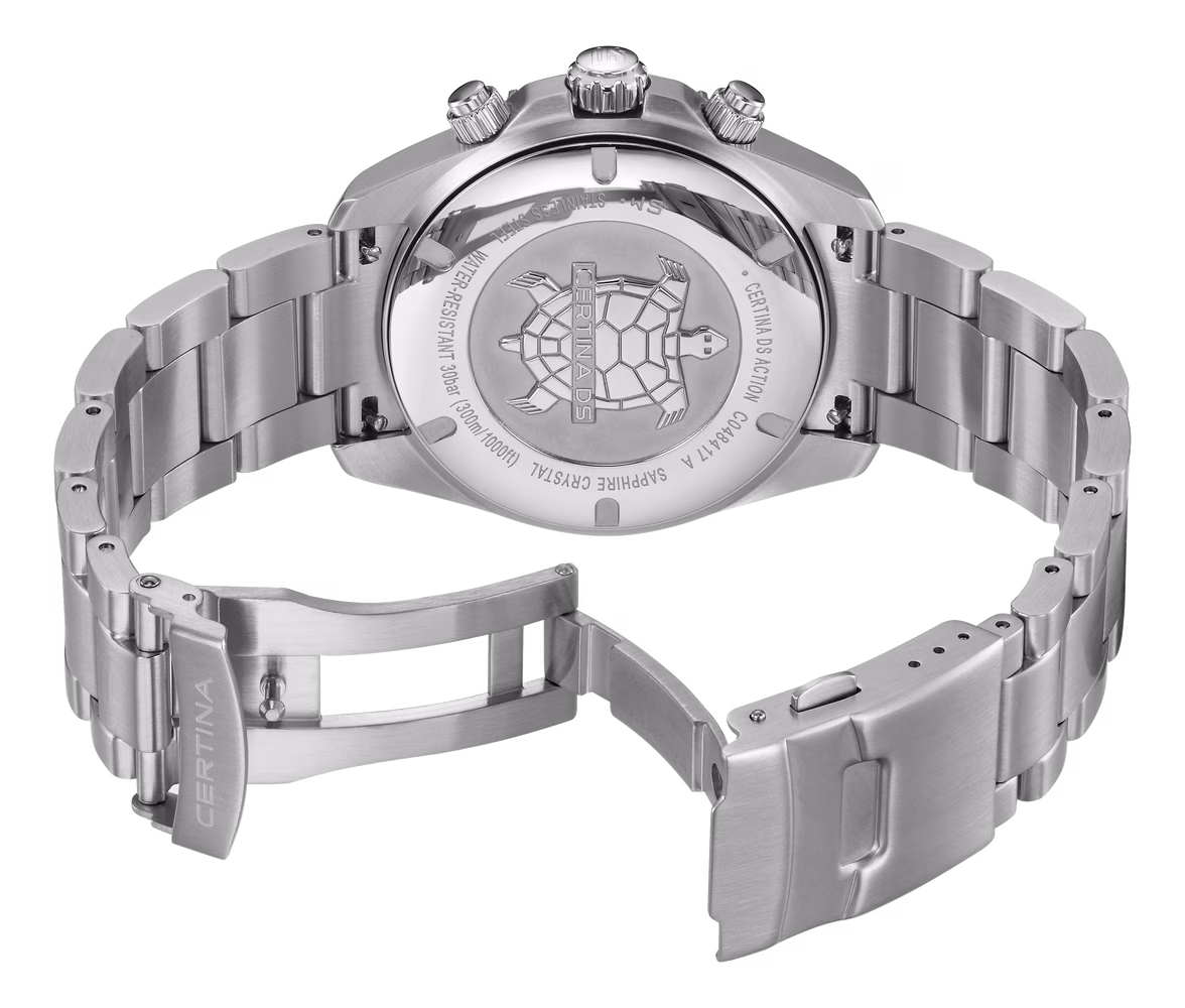 Certina DS Action Chrono, Quartz, Black, Stainless Steel 316L Men's Watch C048.417.11.051.00