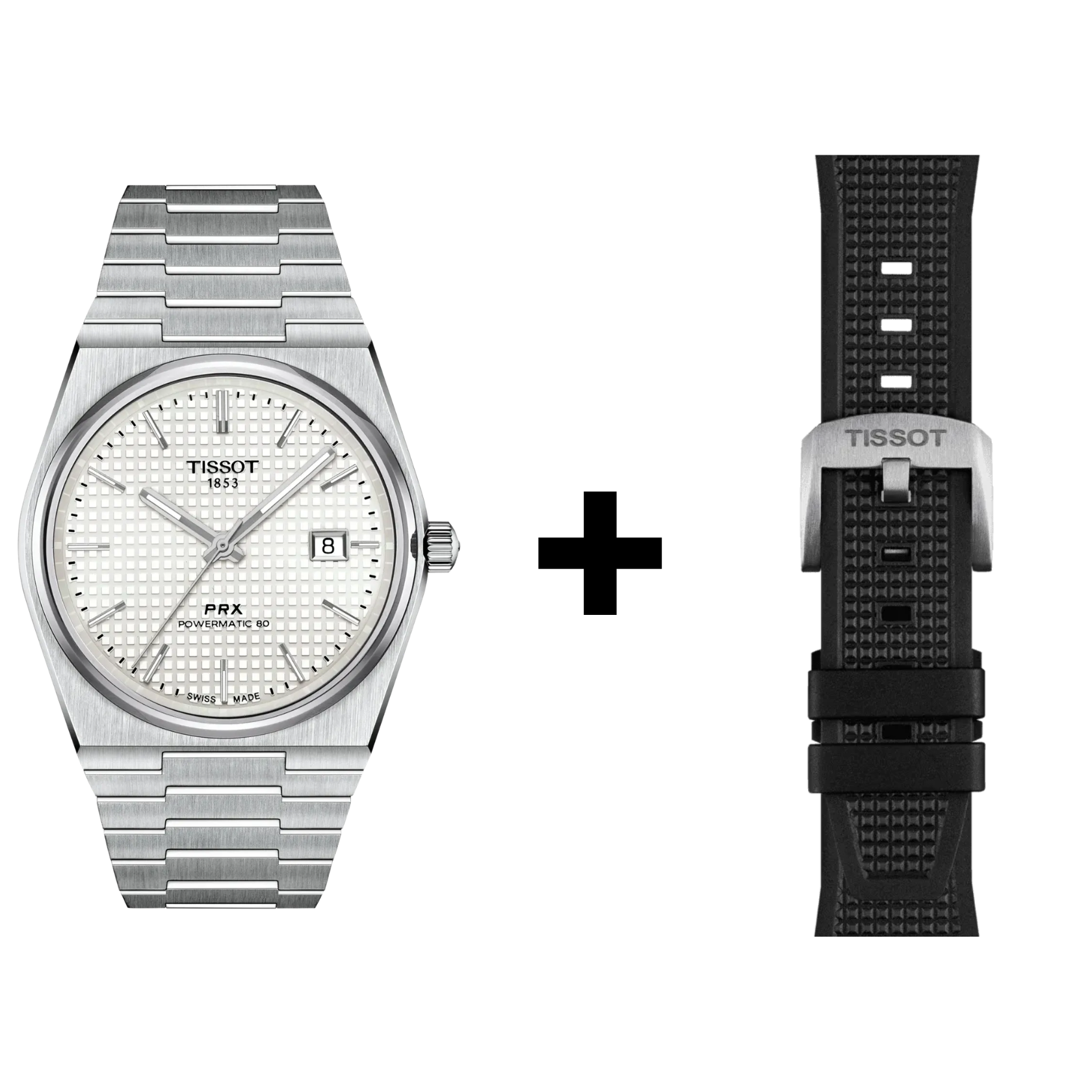 Tissot PRX 40mm automatic movement, 80-hour power reserve, butterfly folding clasp with pushers, men's watch T137.407.11.111.00