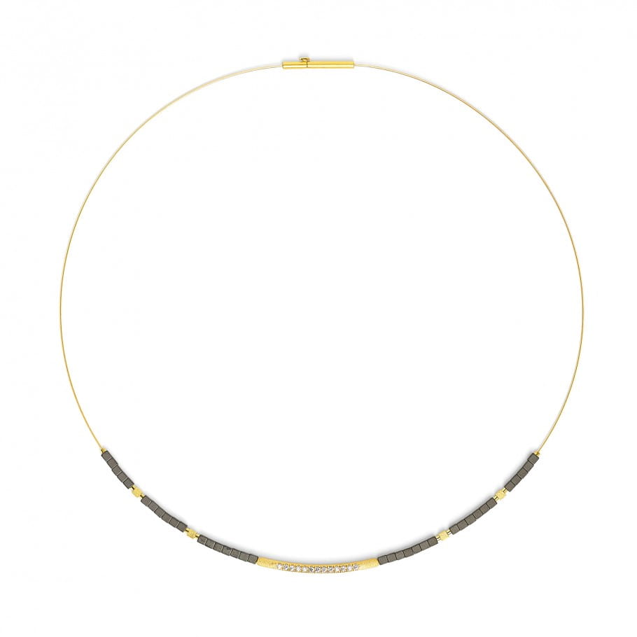 Bernd Wolf Senbo necklace hematin matt 84101276-043