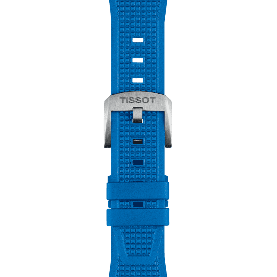 Tissot replacement strap Kautschuk blue 12 mm, for PRX T852.049.577