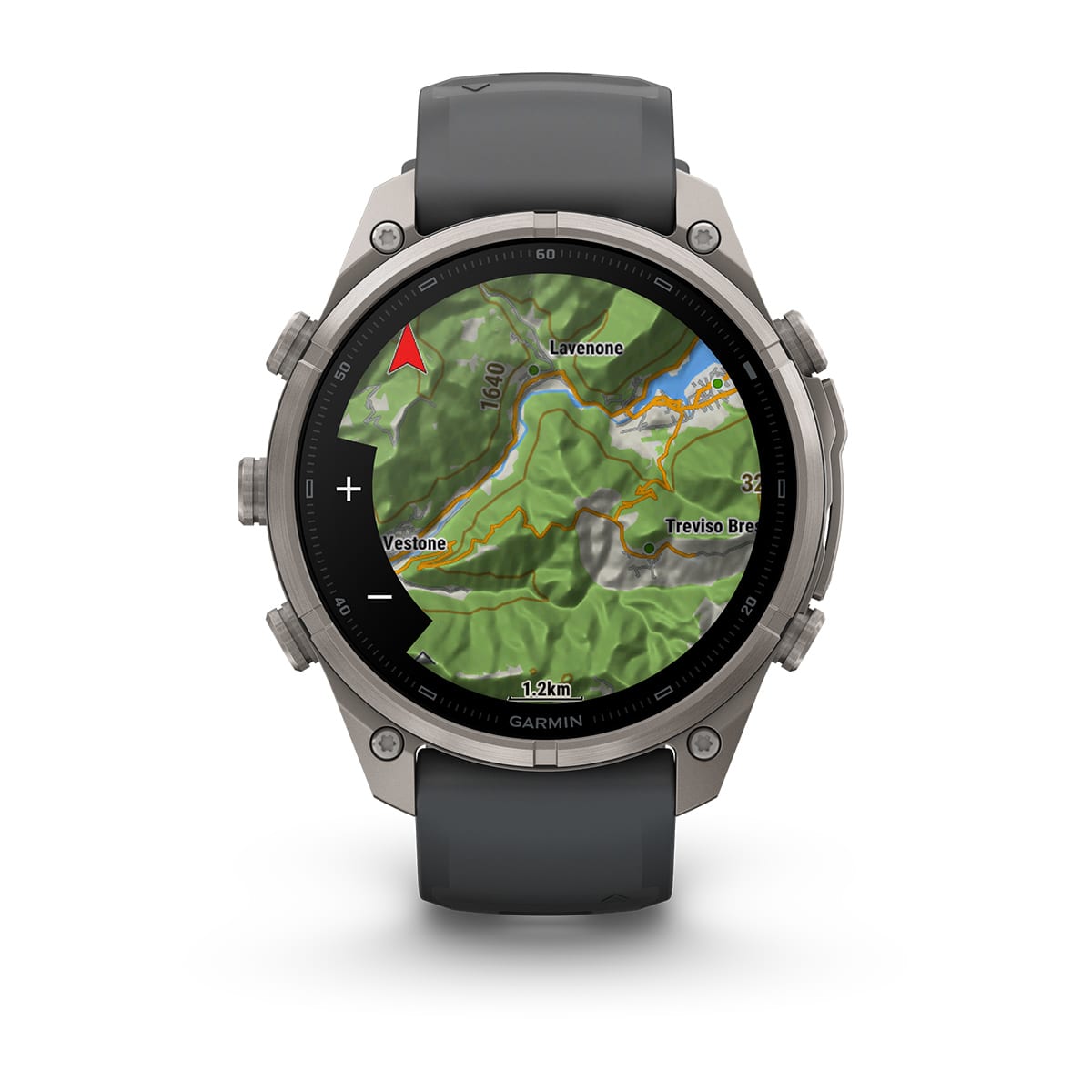 Garmin fēnix® 9 Pro inReach® - 47 mm AMOLED Sapphire Titanium with Graphite/Black Silicone Band 010-04336-21