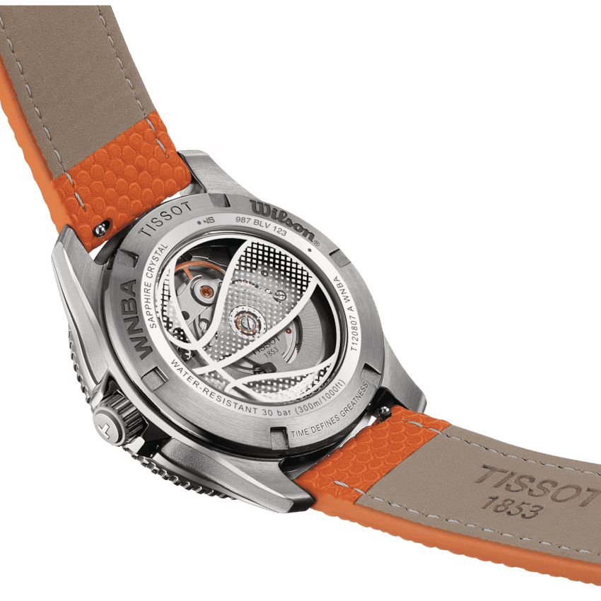Tissot Seastar Wilson WNBA set with white leather strap T120.807.17.051.00