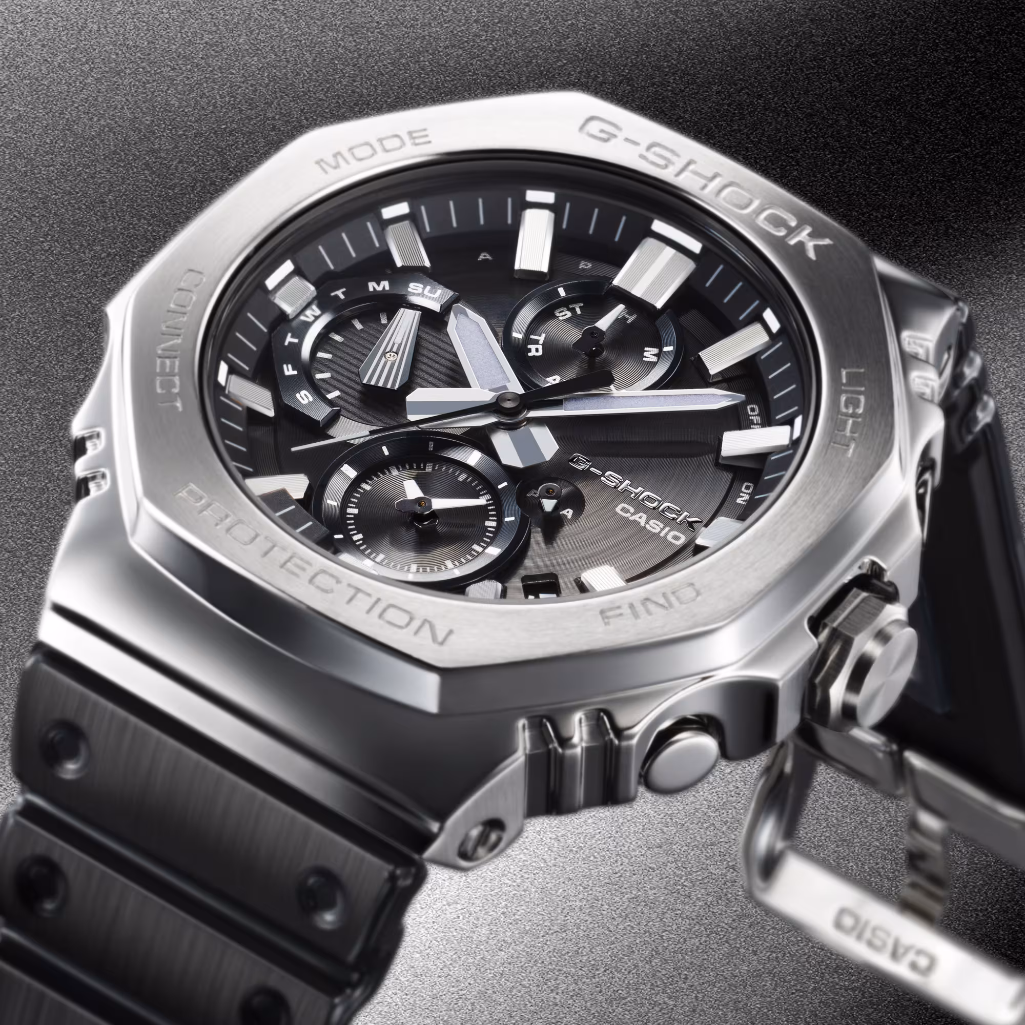 G-Shock G-Steel Protection Classic, solar, silicone strap, 46mm men's watch GMC-B2100Y-1AER