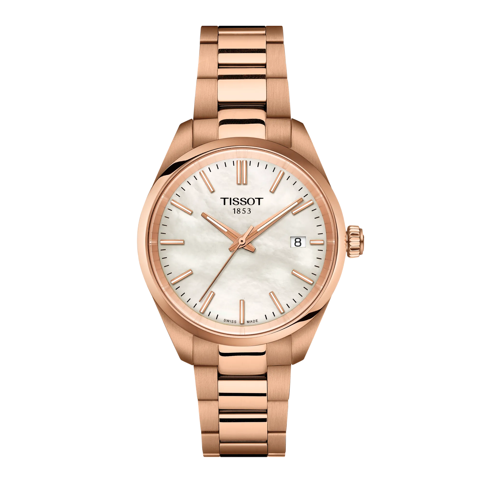 Tissot PR 100, Swiss quartz movement, 34mm, rose gold ladies' watch T150.210.33.111.00
