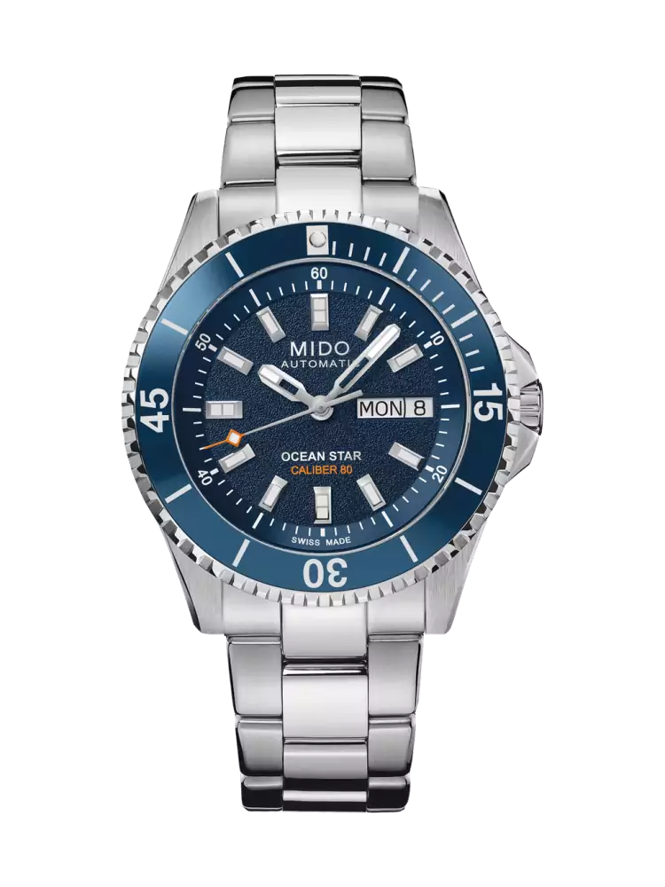 Mido Ocean Star 200, 41mm, automatic, 80-hour power reserve, stainless steel, blue, men's watch M026.930.11.041.00
