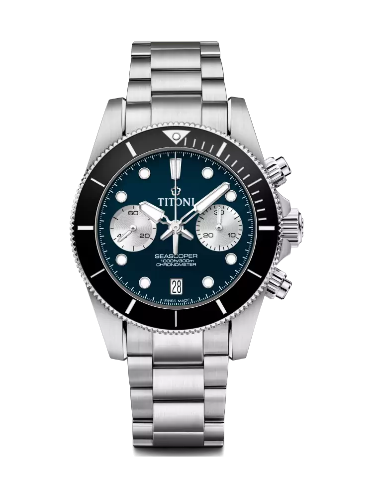 Titoni Seascoper Chronograph Men's Watch 94300 S-BK-732
