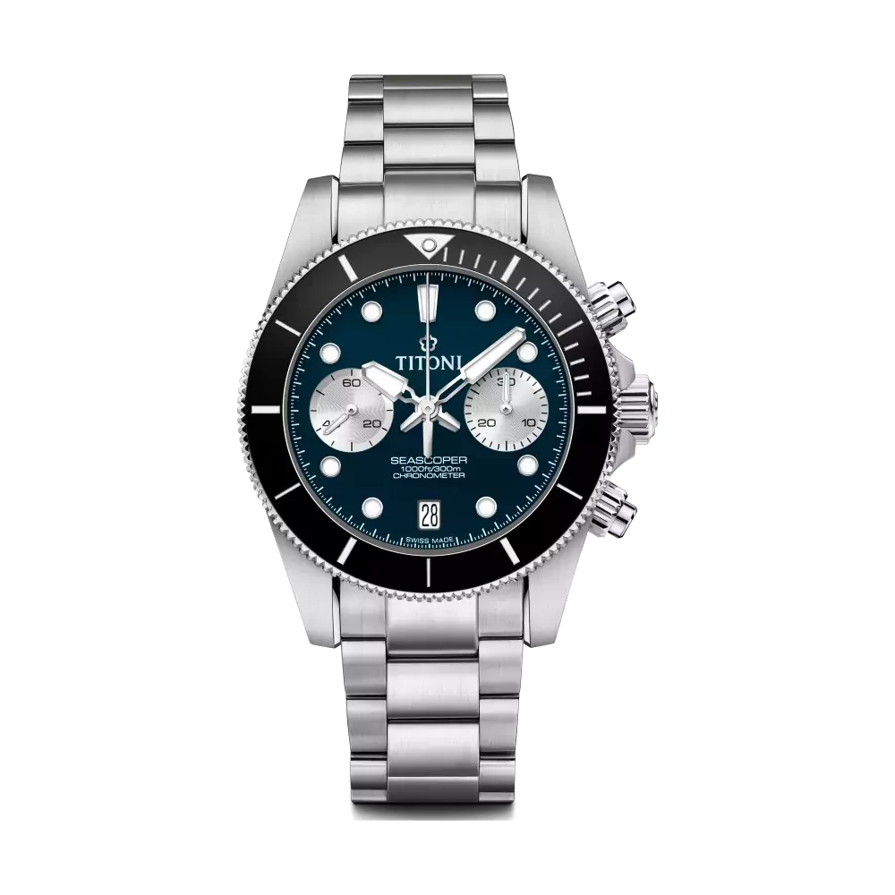 Titoni Seascoper Chronograph Men's Watch 94300 S-BK-732