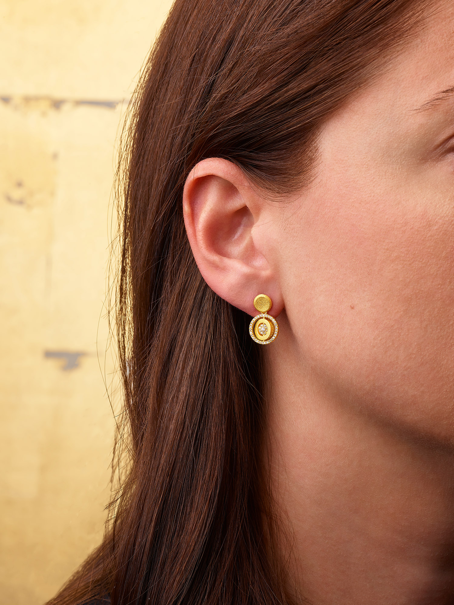 Bernd Wolf Pirouellis earrings zirconia 925 sterling silver
