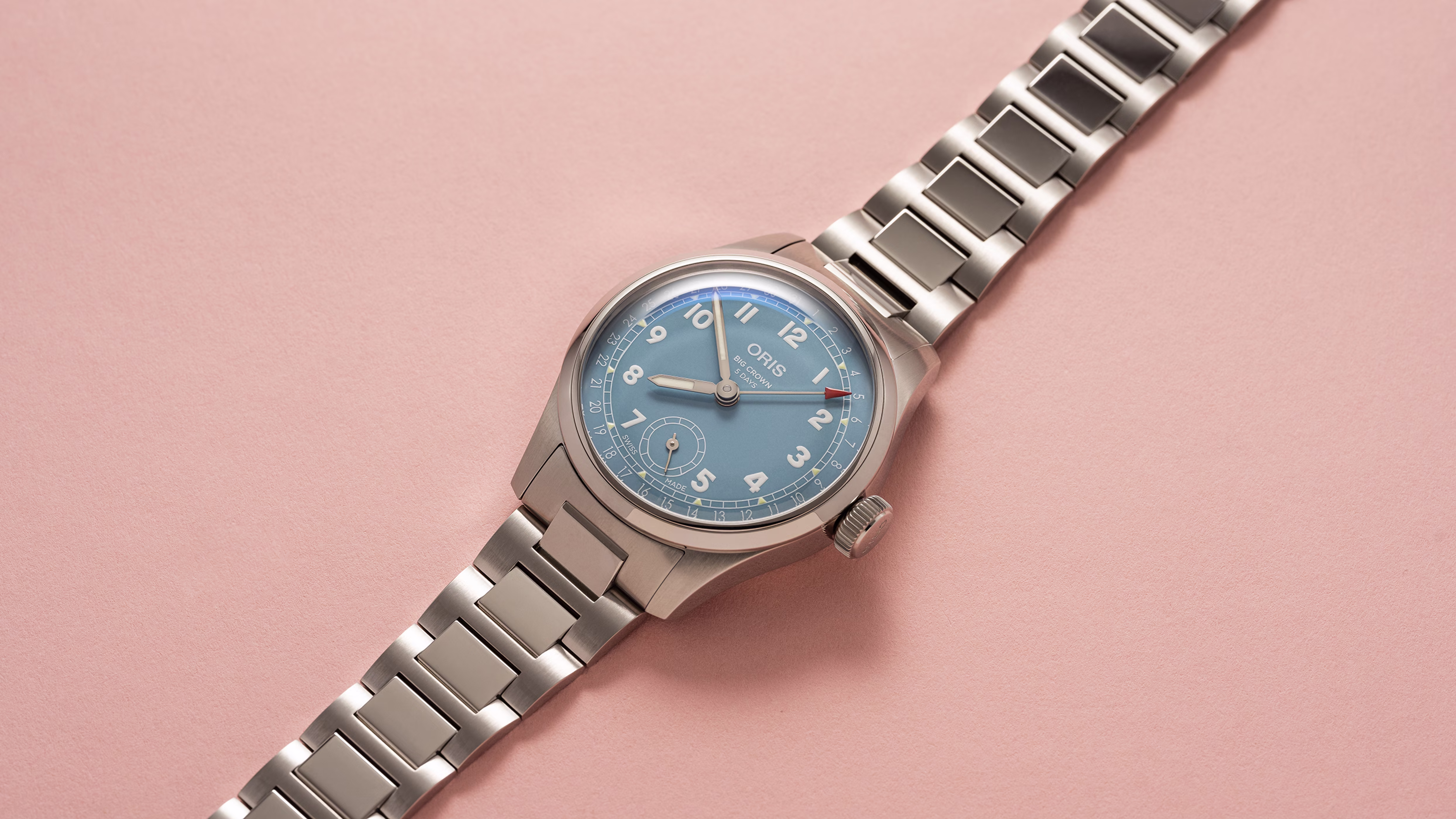 Oris Big Crown Pointer Date Calibre 473, 38mm, Multi-piece stainless steel case, Blue Men's watch 01 473 7786 4065-07 8 19 06