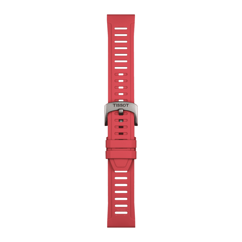Tissot replacement strap silicone red 21 mm T852.049.243