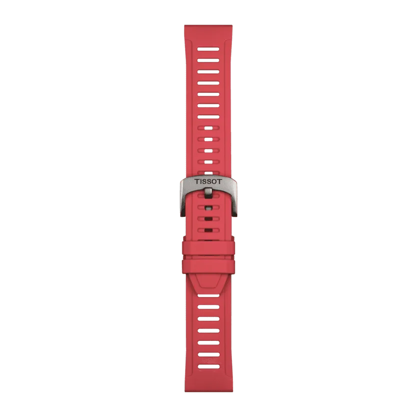 Tissot replacement strap silicone red 21 mm T852.049.243