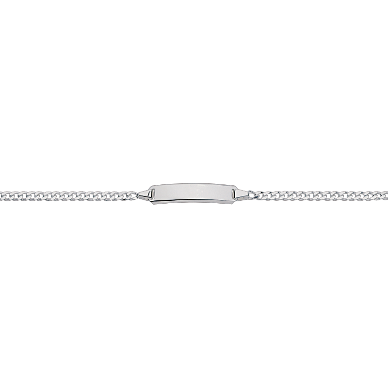 CEM 925 silver identification bracelet 16 - 18.5 cm, rhodium-plated BIDR904666