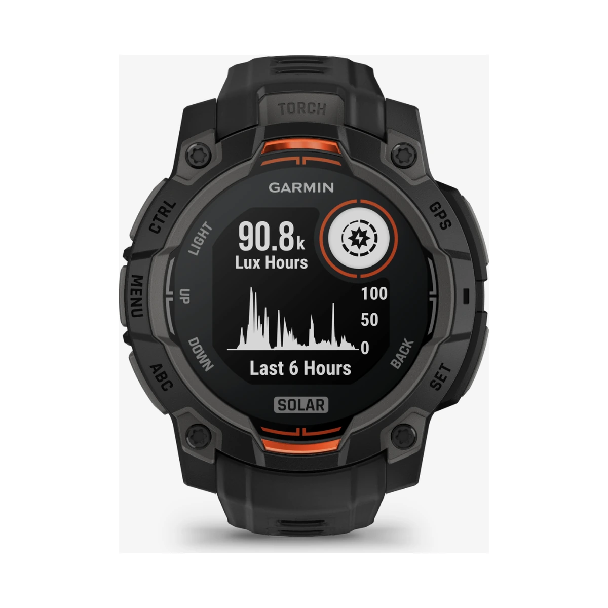 Garmin Instinct® 3 Solar 010-02934-00 - 45 mm Black with 22 mm Black interchangeable silicone strap