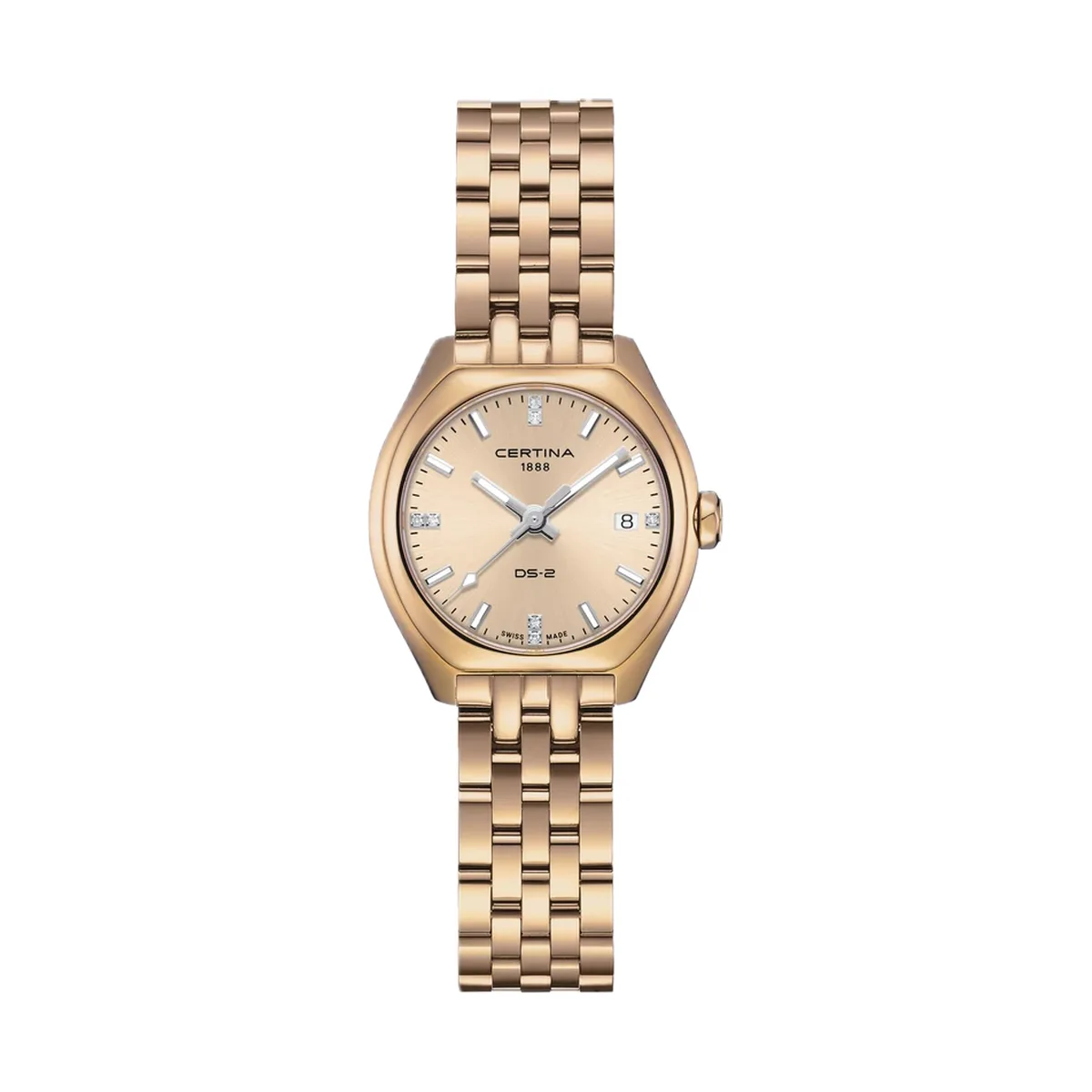 Certina DS-2 Lady Quartz Stainless Steel Champagne/Gold, Rose Gold Ladies' Watch C049.210.33.026.00