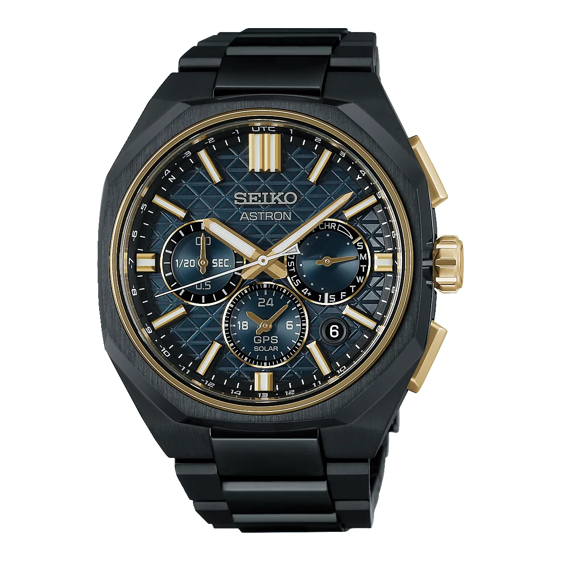 Seiko Astron GPS Solar Dual Time Chronograph Limited Edition Petrol Men's Watch HAB009J1