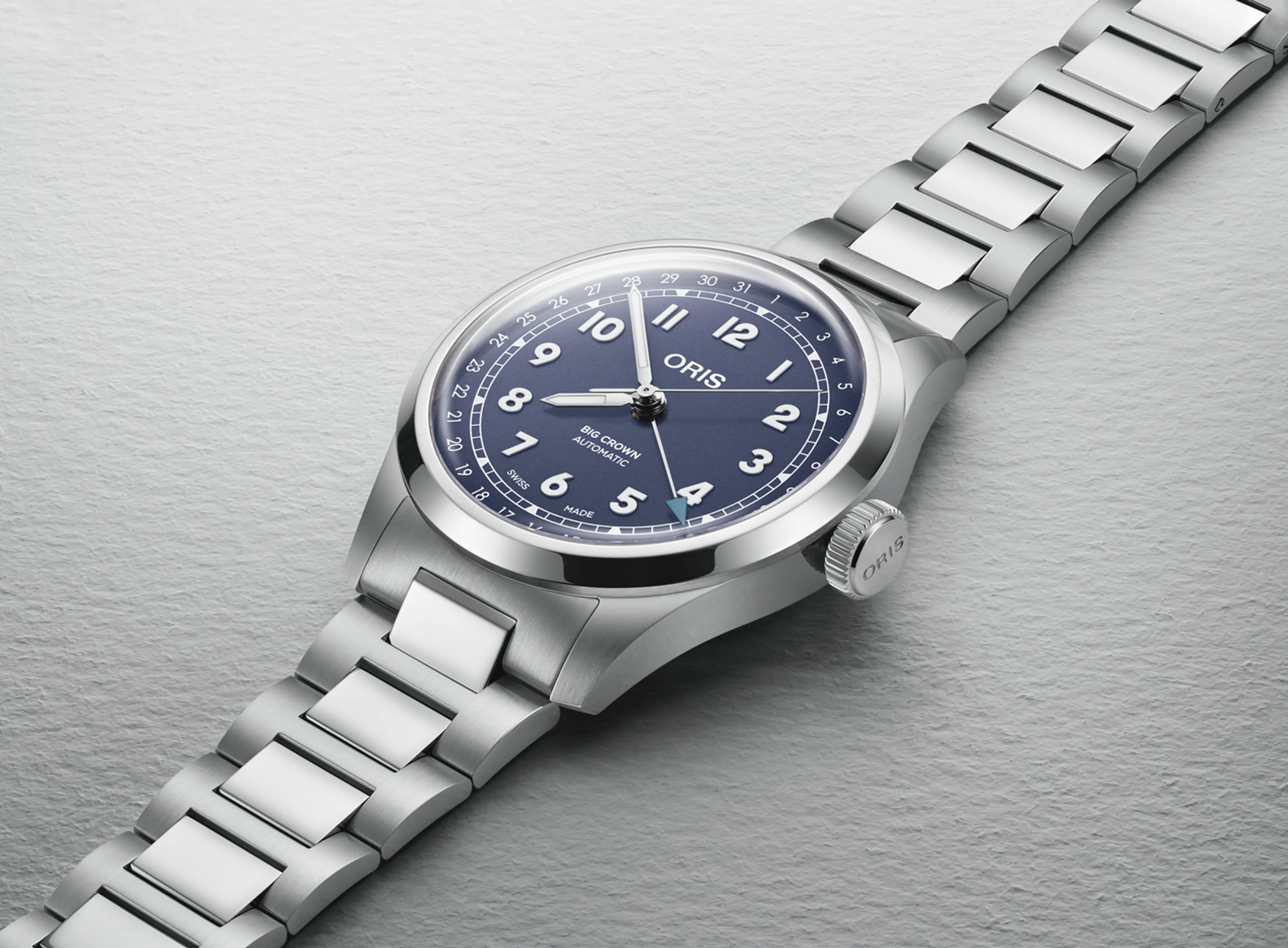 Oris Big Crown Pointer Date, 40mm, stainless steel, 41-hour power reserve, blue men's watch 01 754 7798 4068-07 8 20 06