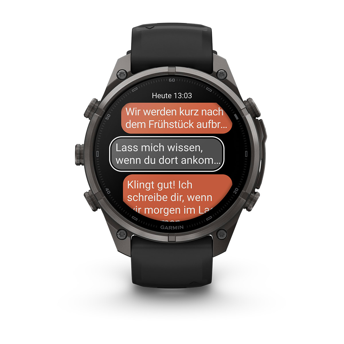 Garmin fēnix® 9 Pro inReach® - 47 mm AMOLED Sapphire Carbon Gray DLC Titanium with Black/Pebble Gray Silicone Band 010-04336-11