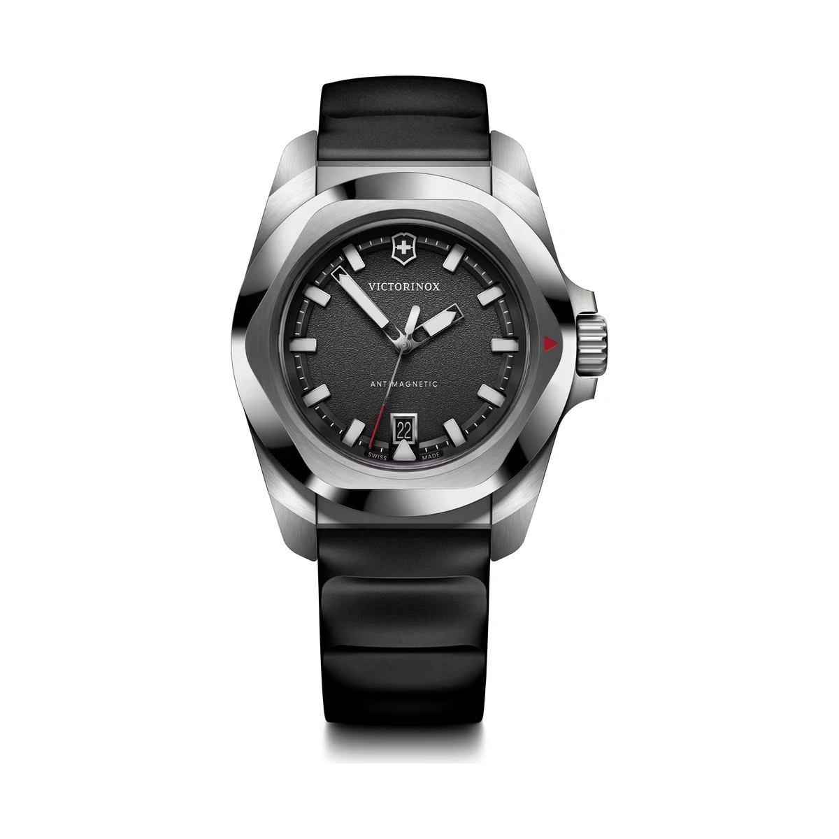 Victorinox I.N.O.X. Quartz 41mm 20 ATM rubber strap men's watch 242028